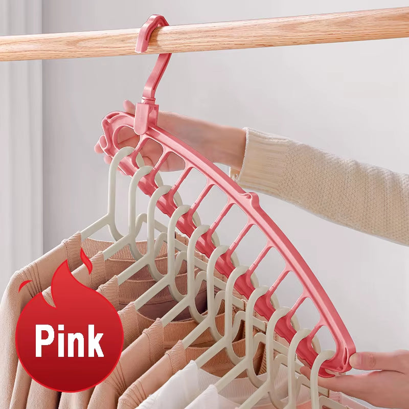 New Clothes Hanger Closet Organizer Space Saving Hanger Multi-Port Clothing Rack Plastic Scarf Storage Hangers for Clothes