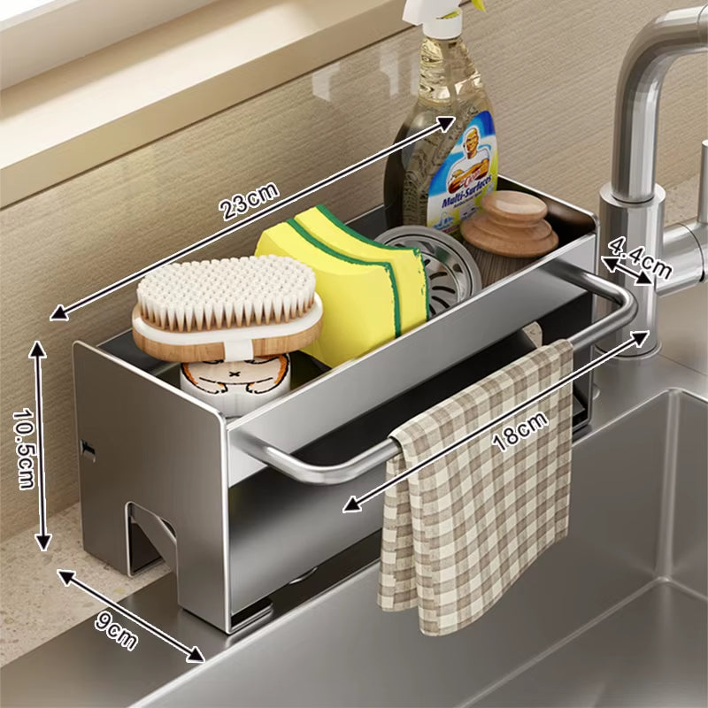 Kitchen Sink Stand Sponge Holder Dish Drainer Organizers Storage Accessories Shelf Storage Organizer Dish Drying Rack Gadgets